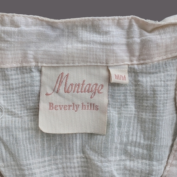 Montage by Mon Cheri Cream Blouse, Size Medium - Picture 4 of 4